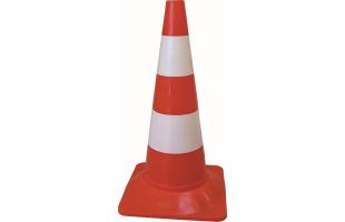 Cône plastique de signalisation
