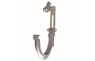 Crochet bandeau PVC 33 gris + étrier galva monté