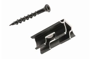 Clip aluminium démontable pour terrasse composite - noir - Silvadec - 10 pièces