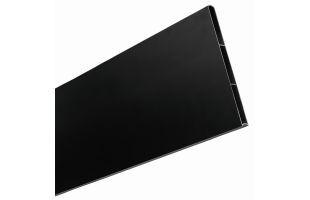 Lame à emboîter aluminium rainure-languette - 300 x 28mm - 1.92m - noir Ral 9005