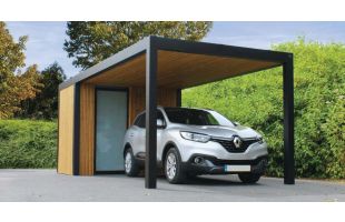 Carpot Maluwi - bois et aluminium - 3.88 x 4.78m