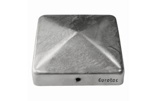 Chapeau pointe de diamant galvanisé pour poteau - 9x9 cm