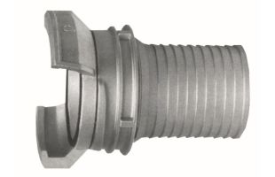 Raccord pompier aluminium à douille annelée avec verrou