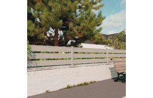 Poteau aluminium 3 en 1 - gris clair sablé Ral 7042 - Silvadec