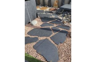 Pas japonais irrégulier en ardoise - Ø50/70cm