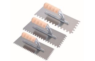 Platoirs à colle dentés 28 x 12cm bois denture carrée - Raimondi